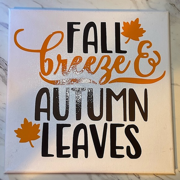 Fall Breeze & Autumn Leaves | 10x10 Canvas | Autumn Decor - Picture 1 of 4